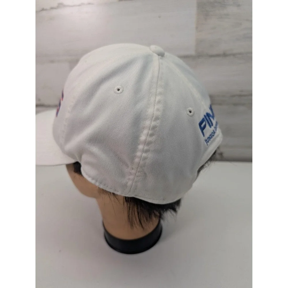 PING Hat Cap Snap Back White Golf‎ Junior Interclub Flexfit Embroidered Mens